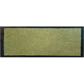 ASTRA Hochwertige Schmutzfangmatte - Fussmatte innen - bei 30° C waschbare Fußmatte - Rutschfester Läufer - Teppich Küche - Flur - grün 90x250 cm