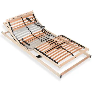 Sleepneo Lattenrost 100x200 cm montiert elektrisch verstellbares Kopf & Fußteil 5 Zonen 28 Latten Belastbarkeit 150 kg Made in Germany Birkenschichtholz