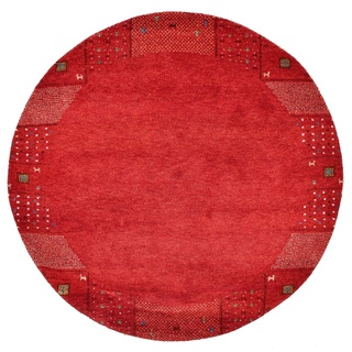 Teppich DENVER - rot - Schurwolle - Ø 150 cm