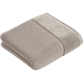Handtuch VOSSEN "Pure" Handtücher Gr. B/L: 60 cm x 110 cm (1 St.), grau (urban grey) Handtücher Badetücher Baumwolle & VEGAN, mit eleganter Veloursbordüre