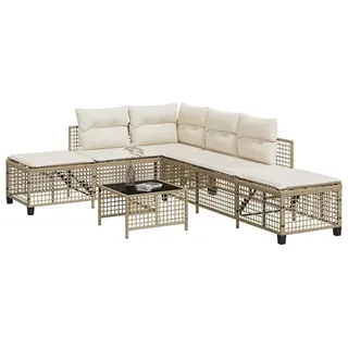 vidaXL Garten-Lounge-Set 3-tlg. beige