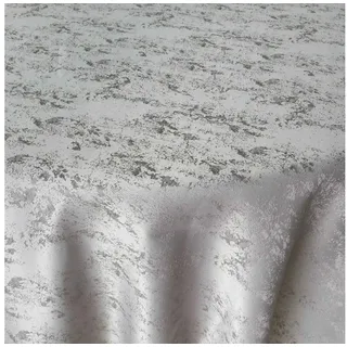 DecoHomeTextil Heimtextilmanufaktur Tischdecke Jacquard GRANIT Meliert mit Lotus Effekt grau Oval 160 x 220 cm