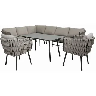 Gardissimo ABBY Ecklounge Gartenmöbel Sitzgruppe Rope taupe