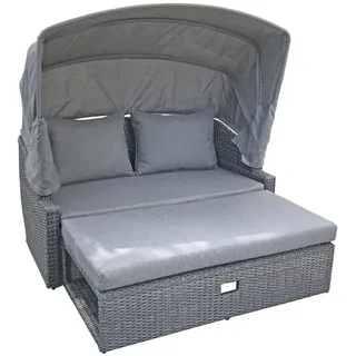 Garden Pleasure Sitzgruppe, (1-tlg), Lounge Sonneninsel Sofa Funktion Sitzgruppe Sitzecke Polyrattan grau braun