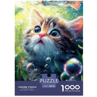 Katze Puzzle Spiele 1000 Teile Für Wunderschönes Dekoration Geburtstagsgeschenke Klassisches Lernspiel Unterhaltsame Aktivitäten Jugendliche 38x26cm/1000pcs