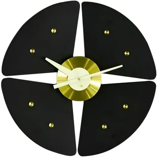 Vitra - Petal Clock, schwarz/ messing