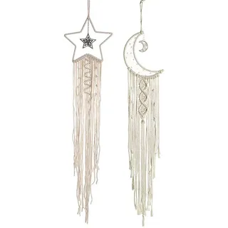 Coonoor Wanddekoobjekt Wandbehang Boho Deko, Woven Weihnachten Wanddeko Wandteppich