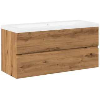 vidaXL Waschbeckenunterschrank mit Einbaubecken Artisan-Eiche