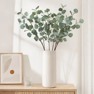 Idota 4 STK Künstliche Eukalyptus, 92 cm Lang Eukalyptusblätter | Deko Kunstpflanzen, Eukalyptuszweige Künstlich Pflanze für Hochzeit Home Party Tischdeko Ostern Vase