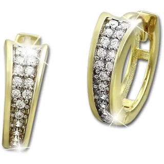 GoldDream Creolen Elegance Zirkonia gold/weiß 333 529