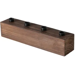 Boltze Kerzenleuchter Rustik länglich, 38 x 8 x 9,5 cm, rustikal