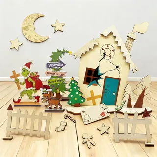 Grinch Wichtel Zubehör Wichtel Set Weihnachten Komplett Wichtel Wichteltür – DIY