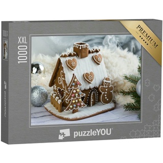 puzzleYOU Puzzle Ein schönes kleines Pfefferkuchenhaus, 1000 Puzzleteile, puzzleYOU-Kollektionen Weihnachten