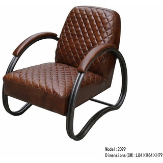 JVmoebel Sessel, Designsessel Echtleder Vintage Ledersessel Designsessel braun