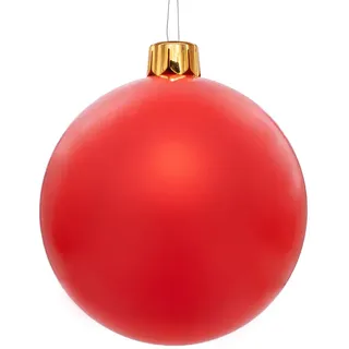 Spetebo Riesen Weihnachtskugel aufblasbar 45 cm - Innen und Außen - Farbe: rot - Rot