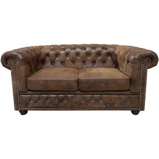 Riess-Ambiente Couch Mikrofaser 2-Sitzer Braun