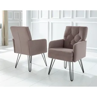 exxpo - sofa fashion Sessel Doppio Stoff 61 x 89 x 67 cm Braun