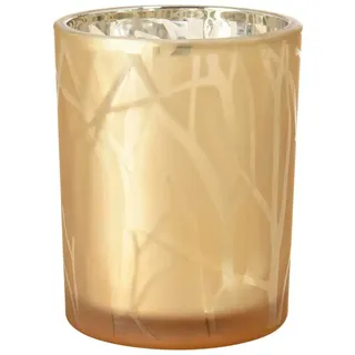 DUNI Kerzenglas Shimmer 100x80mm Sand