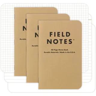 Field Notes Notizbuch Field Notes 3er-Pack mehrfarbig