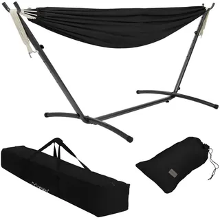 ML-Design Doppel Hängematte 255 x 99 cm Schwarz
