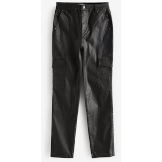 Next Cargojeans Beschichte Straight Leg Jeans mit Taschen (1-tlg) schwarz 33