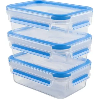Emsa Frischhaltedose rechteckig blau 0,55 l 3-teilig