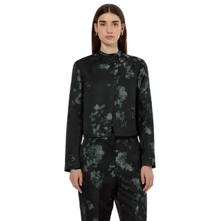 Scotch & Soda Floral Cropped Blazer - Nieuw Blossom Print Park Green - M