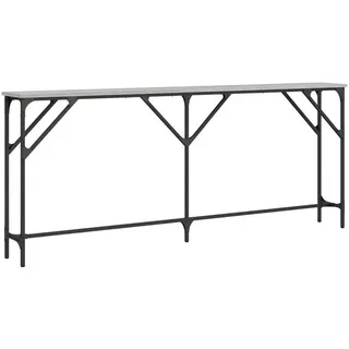 vidaXL Beistelltisch Konsolentisch Grau Sonoma 180x23x75 cm Holzwerkstoff (1-St) grau