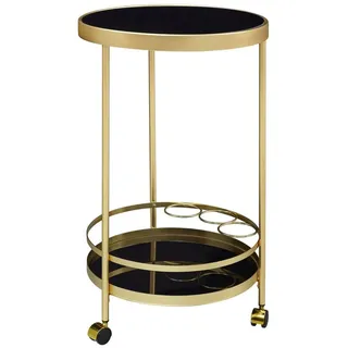 freiraum Servierwagen WL6.000, in Gold, Metall / Glas - 76x45cm (HxD) goldfarben