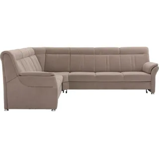 Beldomo Comfort Ecksofa, Beige, Metall, 6-Sitzer, L-Form, 306x248 cm, Goldenes M, fleckschutzimprägniert, Bettkasten erhältlich, Stoffauswahl, planbar, Bettfunktion erhältlich, Wohnzimmer, Sofas & Couches, Wohnlandschaften, Ecksofas
