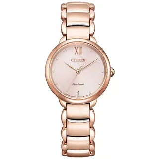 Solaruhr CITIZEN "EM0922-81X" Armbanduhren rosegold (roségoldfarben) Damen Solaruhren Armbanduhr, Damenuhr