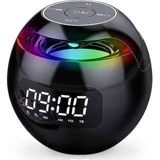 Schlafzimmerwecker, Digitales Radiowecker Mit Bluetooth-lautsprecher, Doppelalarm, Led-licht, 12/24-stunden-format, Usb-ladeanschluss, Ideal Für Tiefschläfer.