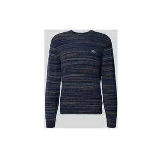 Regular Fit Strickpullover aus Woll-Mix, Dunkelblau, S