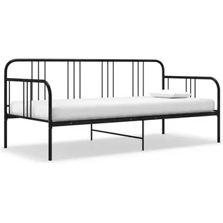 vidaXL Schlafsofa 90 x 200 cm Schwarz