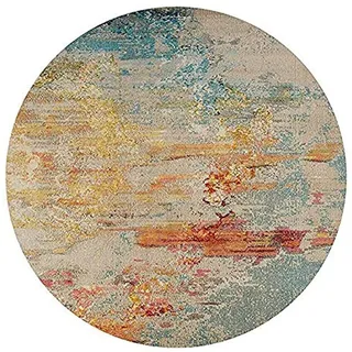 ZZBBZZ-YJ Moderne runde Teppiche 80 cm 100 cm 120 cm 140 cm 160 cm 180 cm 200 cm kreisförmige Teppich für Wohnzimmer Schlafzimmer große kleine Computer Stuhl matten waschbare rutschfeste bodenmatten
