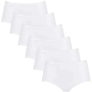 Sloggi Damen Midislip Multipack Baumwolle Unterhose Unterwäsche Alltag Basic Bund Komfort Nähte - 46