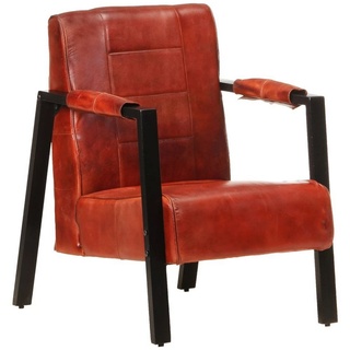 vidaXL Sessel Sessel 60x80x87 cm Dunkelbraun Echtes Ziegenleder (1-St) braun