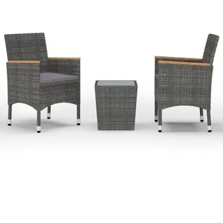 vidaXL Bistro-Set 3-tlg. Grau