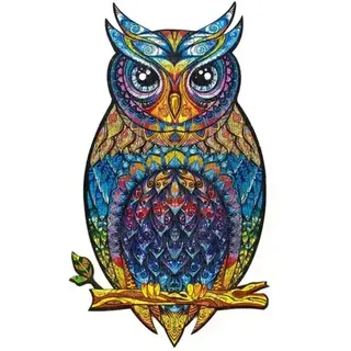 ELLIOT UNIDRAGON - Charming Owl (21 x 35 cm - Größe M) Holzpuzzle - 186 Teile