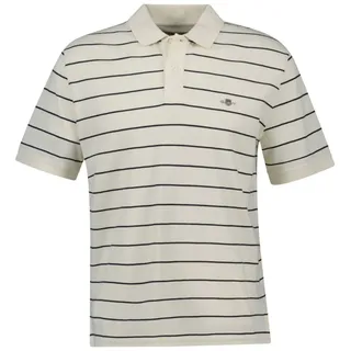 GANT Striped Kurzarm-poloshirt - Cream - L