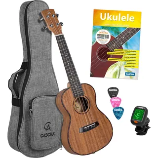Cascha 2036 Konzert Ukulele Mahagoni Set