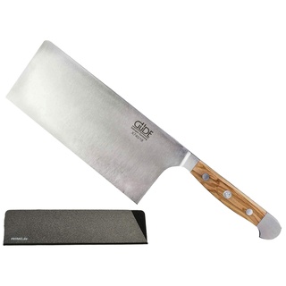 Güde Alpha Olive Messer Kochmesser Santoku Brotmesser Schälmesser Schinkenmesser Chai Dao ohne/mit Gravur + Prymo (Hackmesser 18cm, 1) Messer OHNE Gravur)