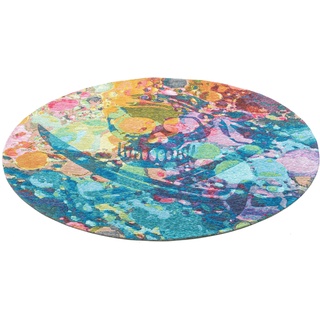 Teppich SANSIBAR "Keitum 006" Teppiche Gr. Ø 100 cm, 3 mm, 1 St., bunt (multicolor) Esszimmerteppiche