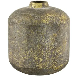 Vase  (Ø x H: 17 x 20,5 cm, Metall, Antik Gold)