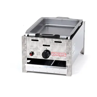 Edelstahl Gasgrill 1-flammig (3,65kW) Gasbräter Gas Grill Gastro Neu P1