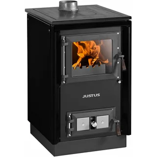 Justus Rustico-50 2.0 Stahl Schwarz/Abdeckplatte Emaille