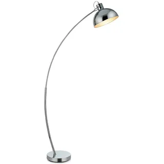 Teamson Home Bogenleuchte, Silber, Metall, 24.9x153x153 cm, Lampen & Leuchten, Innenbeleuchtung, Stehlampen, Bogenlampen