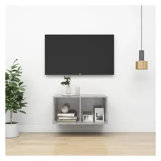 vidaXL TV-Wandschrank 37x37x72 cm Grau Holzwerkstoff