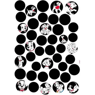 Komar Wandtattoo, Schwarz, Weiß, Kunststoff, 3-teilig, 50x70 cm, einfache und schnelle Anbringung, selbstklebend, Babymöbel, Babyzimmer Deko, Kinderwandtattoos