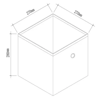 VCM Faltbox 27 x 28 x 27 cm 2-tlg. braun